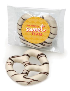 White Chocolate Dipped Pretzel
