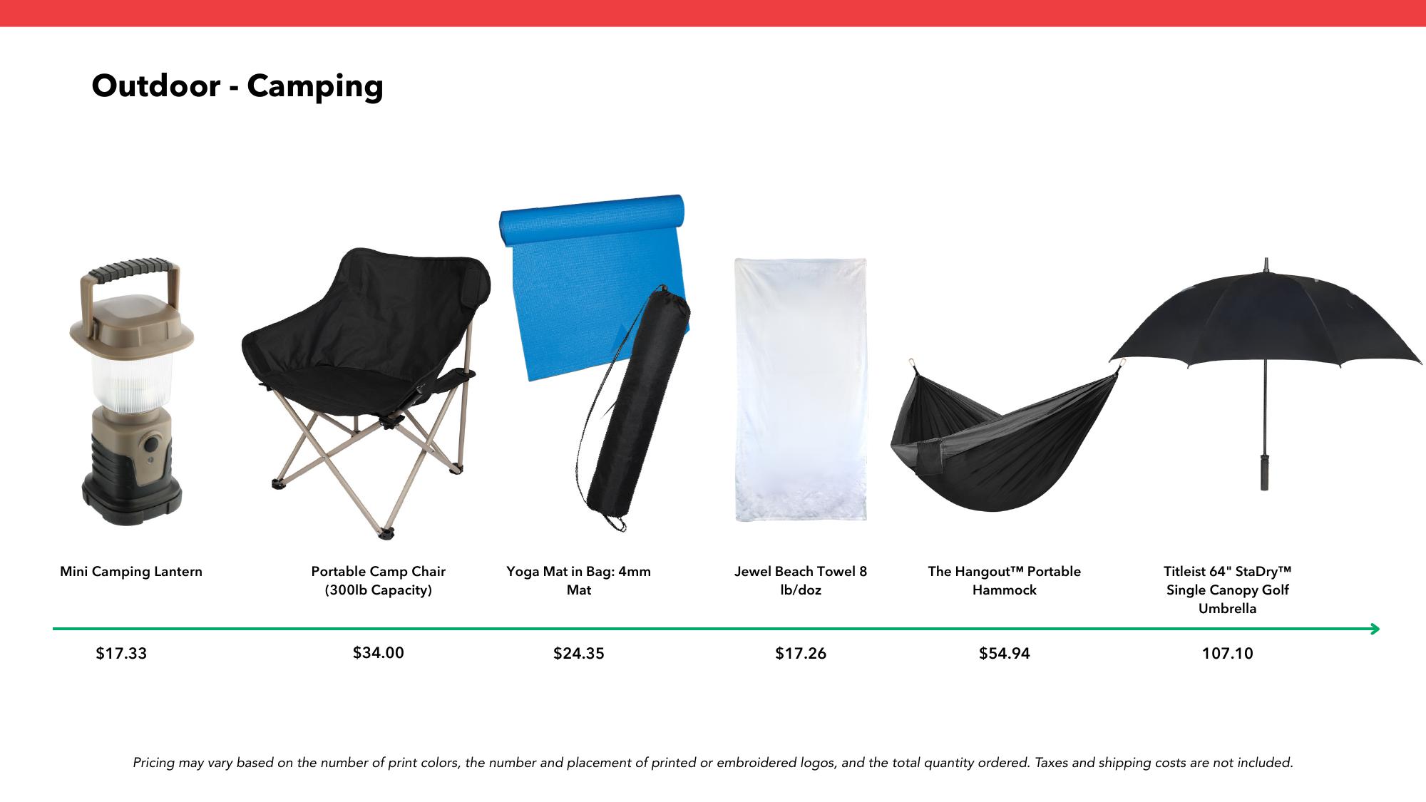 Outdoor and Camping lineup