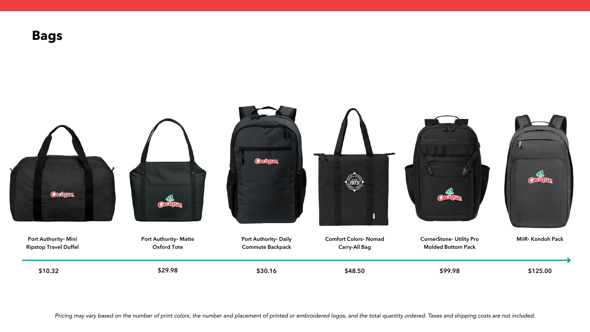 Bags lineup