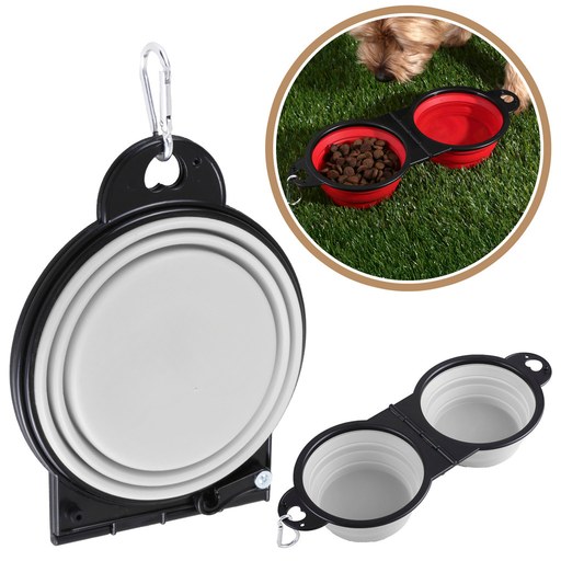 Dual Collapsible Pet Bowl
